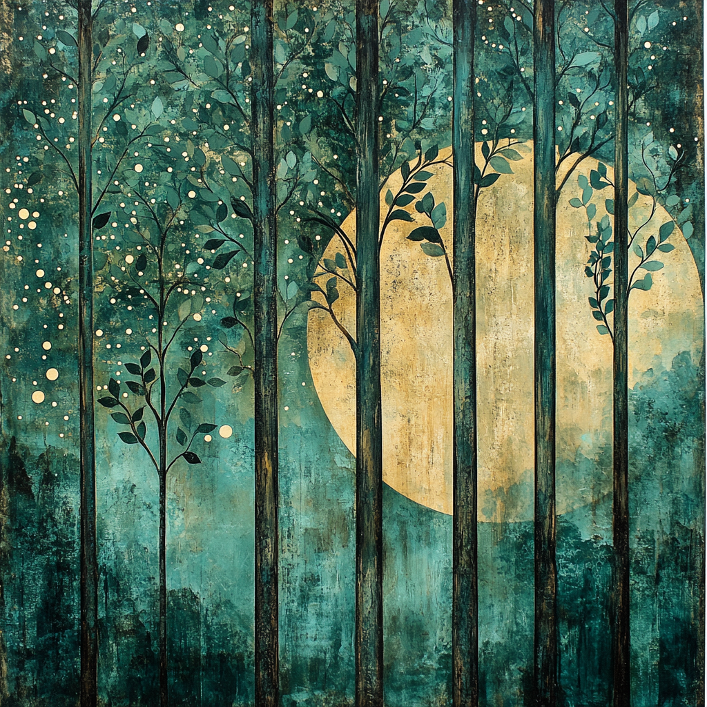 Max Ernst Inspired Forest Of Whispering Forms paint by color