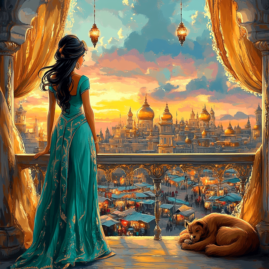 Jasmine Royal Balcony View painting number kit