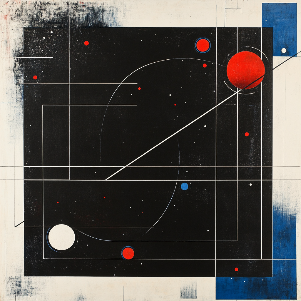 Kazimir Malevich Inspired Celestial Grid paint by number