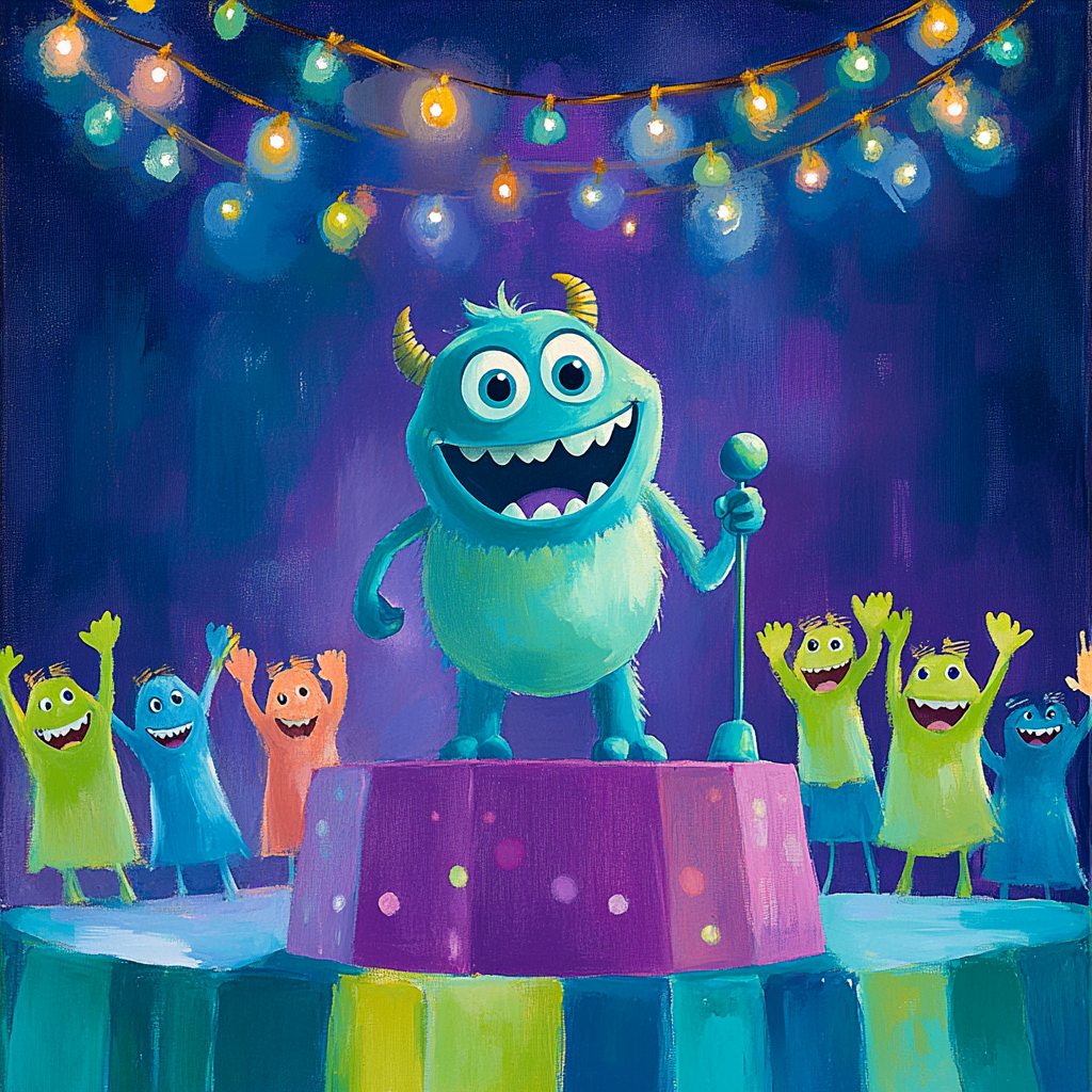 Sulley Monster Concert paint by numbers