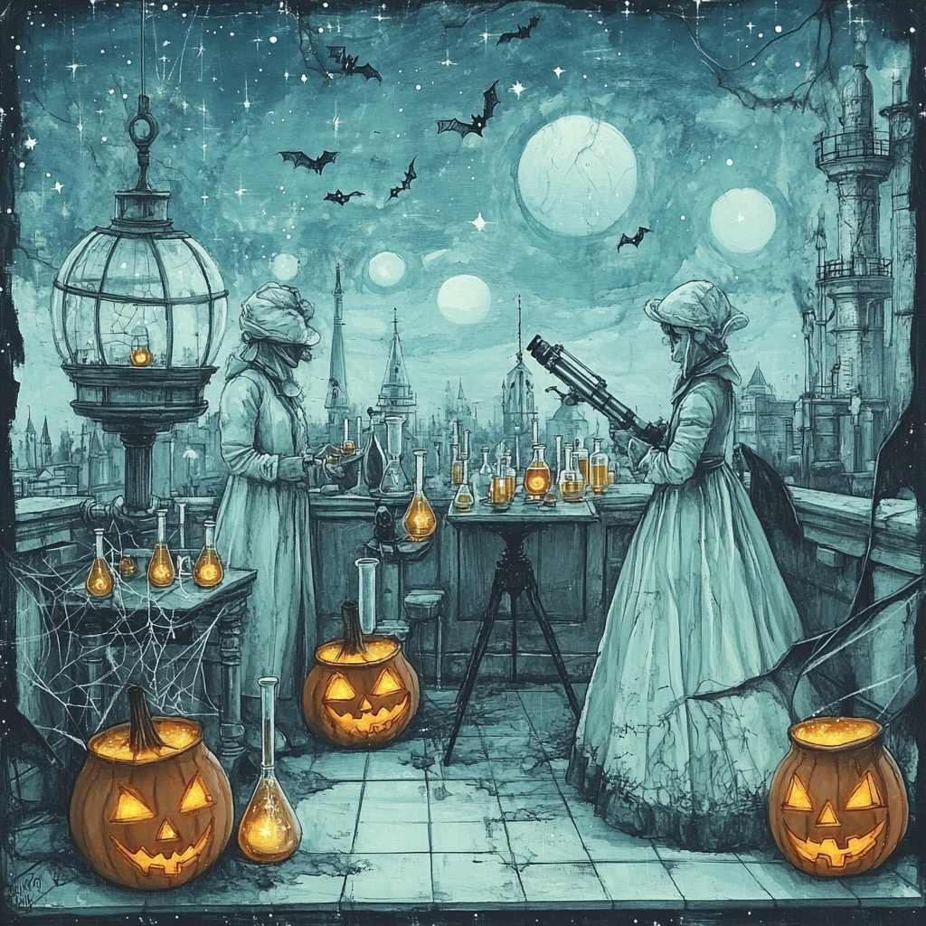 Phantom Libratory Of Moonlight Scientists Numbered painting kits