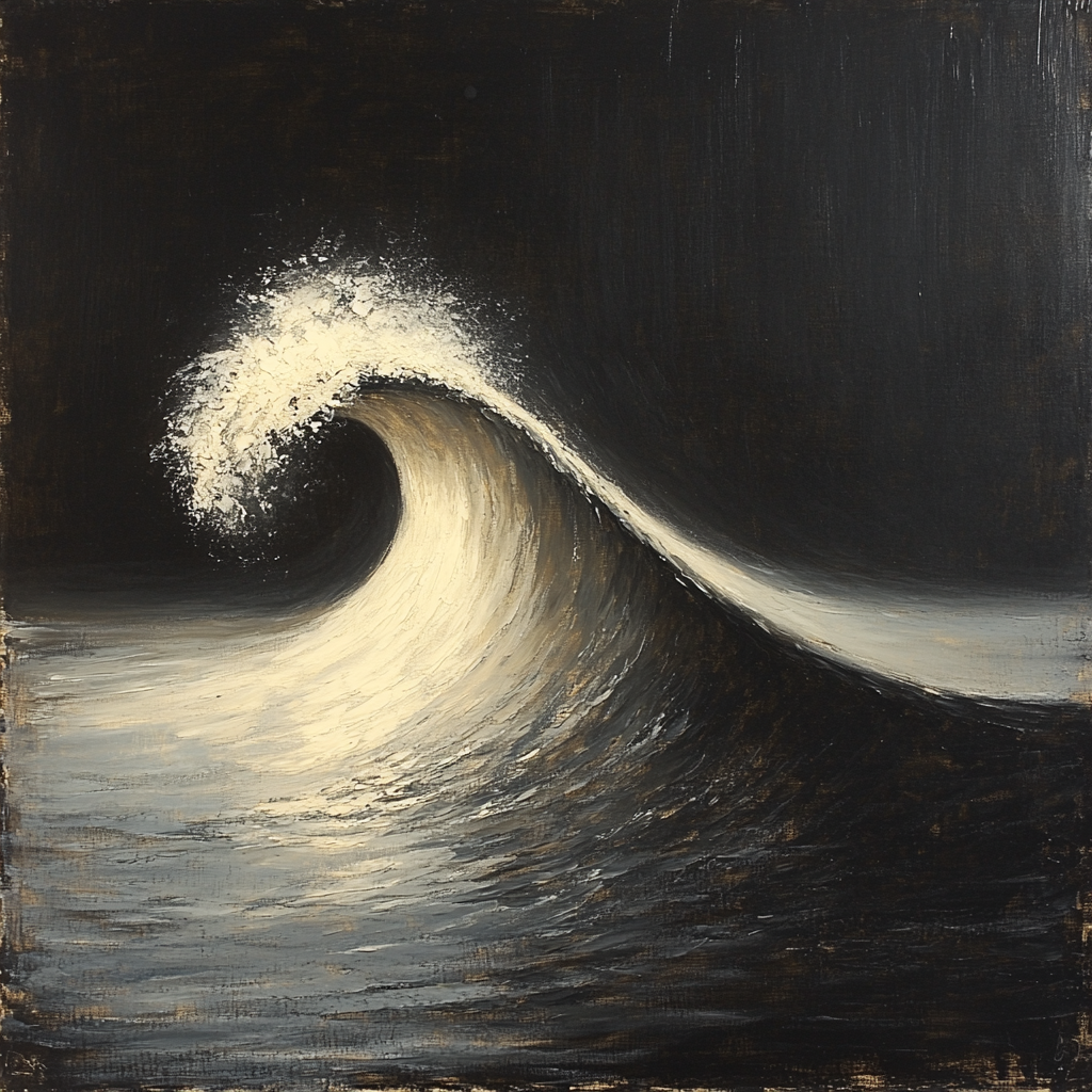 Caravaggio Inspired Ocean Wave Crest Painting by numbers kit
