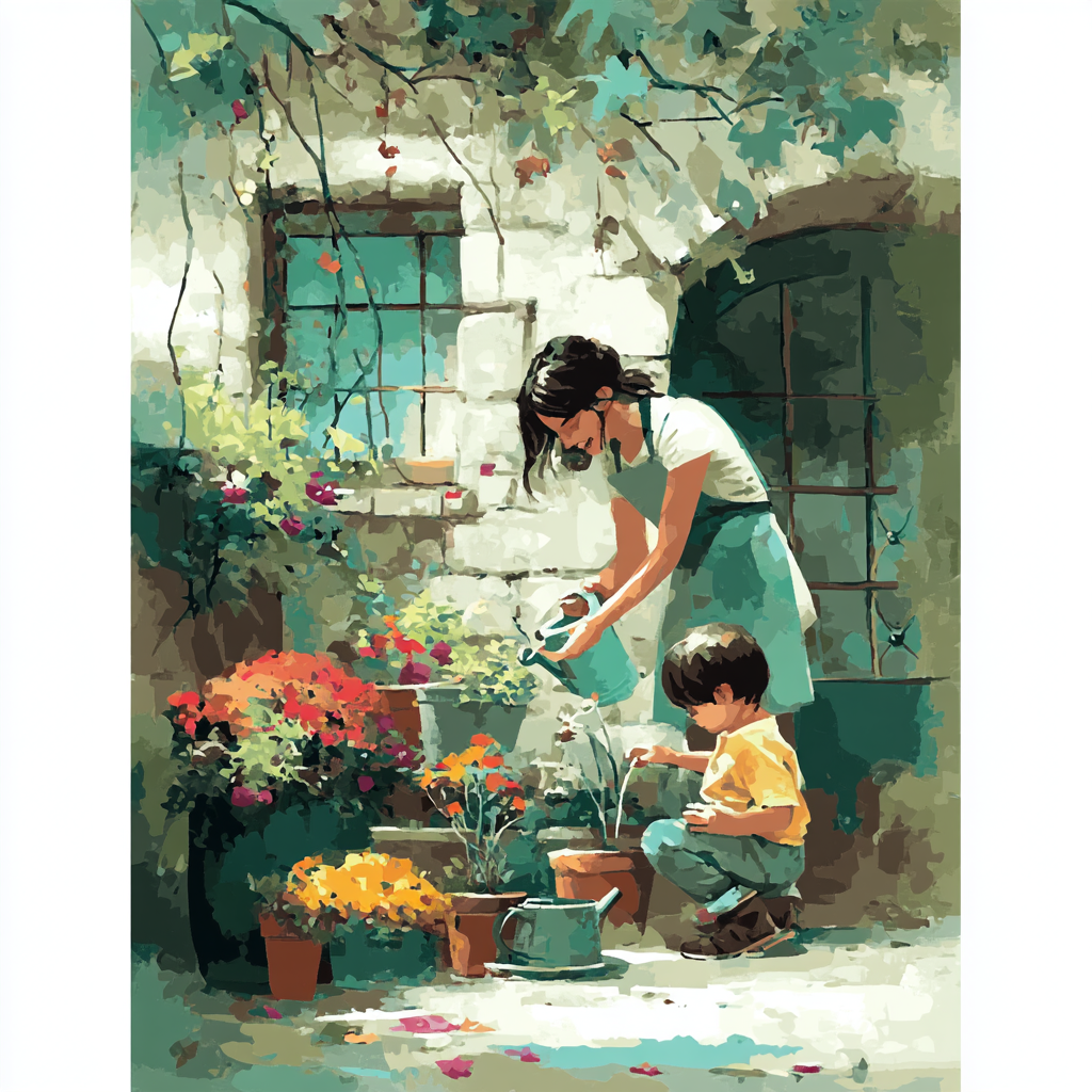 A Mother’s Garden Of Dreams Number Painting