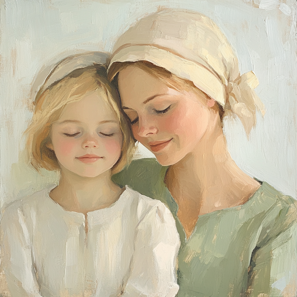 Modersohn Becker Inspired Mother And Child Numbered painting kits