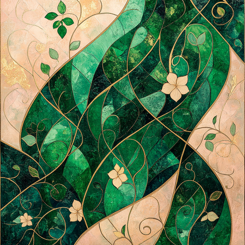 Gustav Klimt Inspired Verdant Whispers Painting by numbers kit