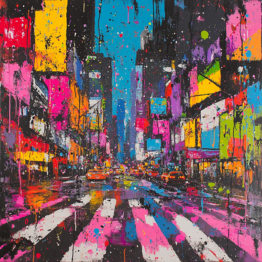 Pollock Inspired Urban Energy painting number kit