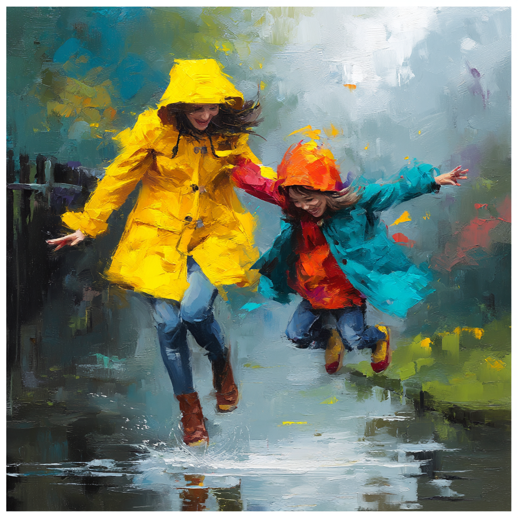 Puddle Jumping Number Painting