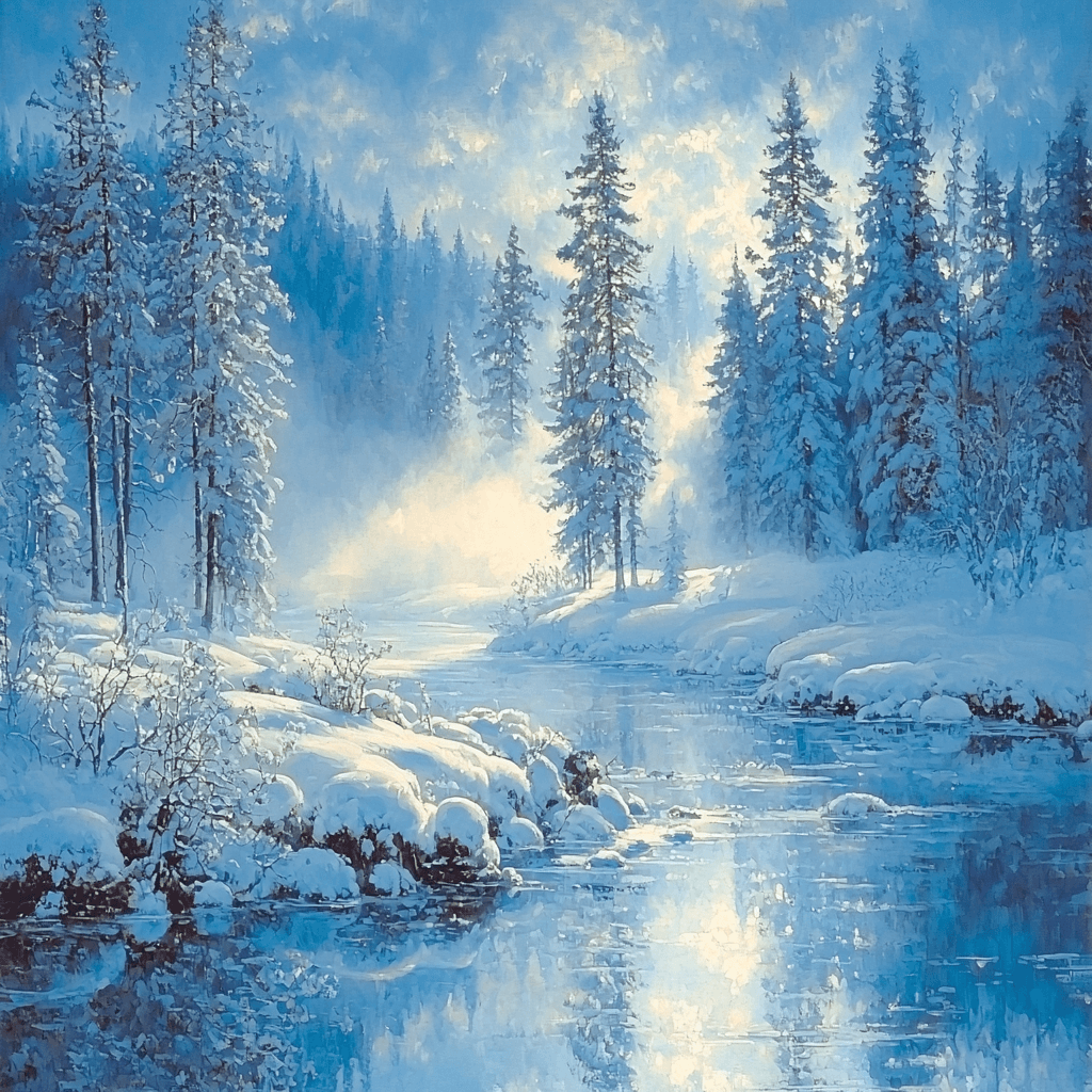 Caspar David Friedrich Inspired Mystical Winter Scene Painting By Numbers Kit