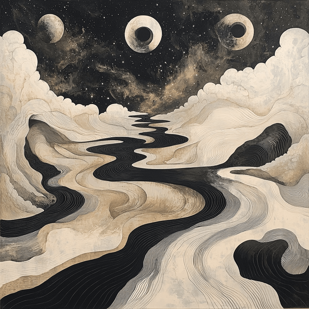 M.C. Escher Inspired Cosmic Illusions Numbered Painting Kits