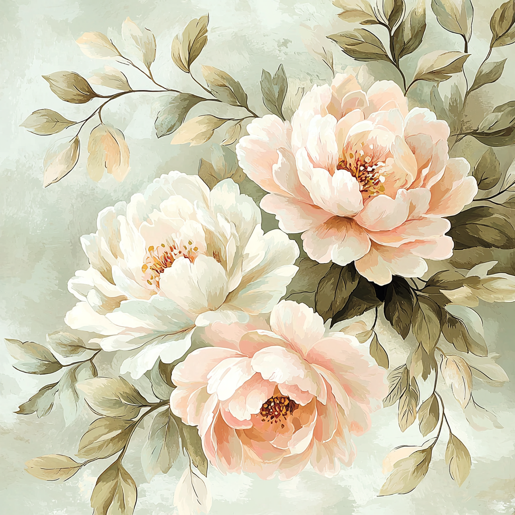 Leonardo Da Vinci Inspired Serene Blossom Paint By Number