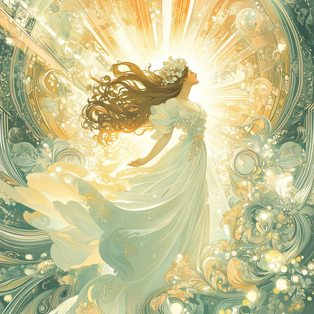 Alphonse Mucha Inspired Festival Poster Paint by numbers art