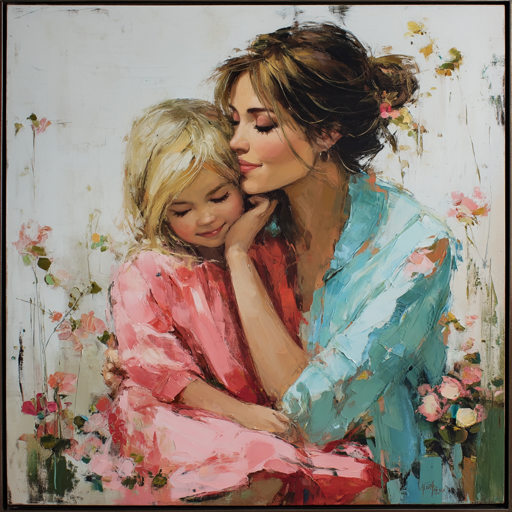 Mommy's Sweet Embrace Painting Number Kit