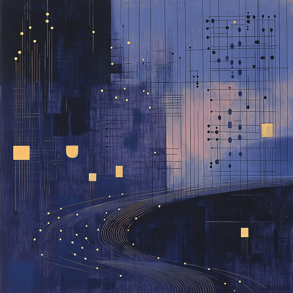 Paul Klee Inspired Nocturne Of Rhythms paint by number