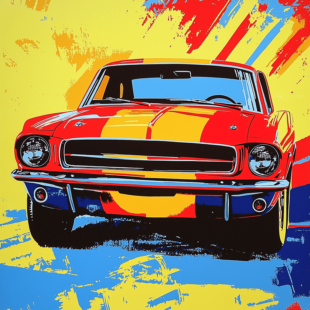 Andy Warhol Inspired Retro Cars Numbered Painting Kits