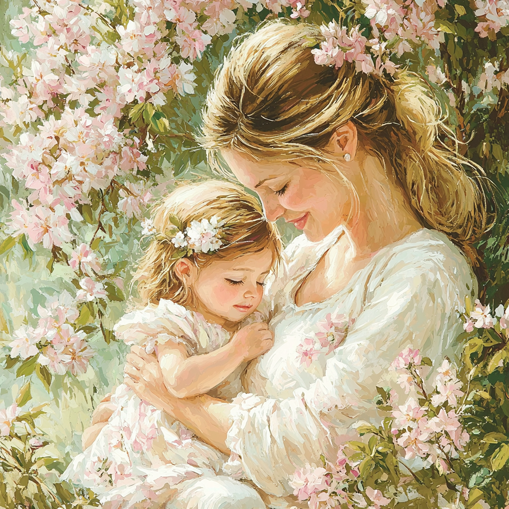 Cuddles In The Garden Paint By Number