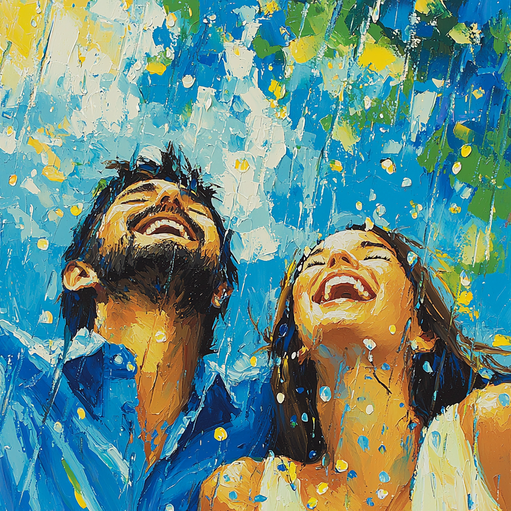 Joyful Rain Shower Paint By Color