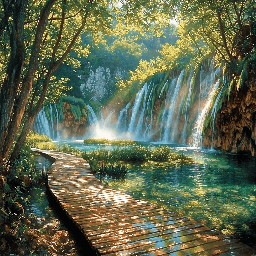 Plitvice Lakes National Park - Croatia Paint By Numbers Kits