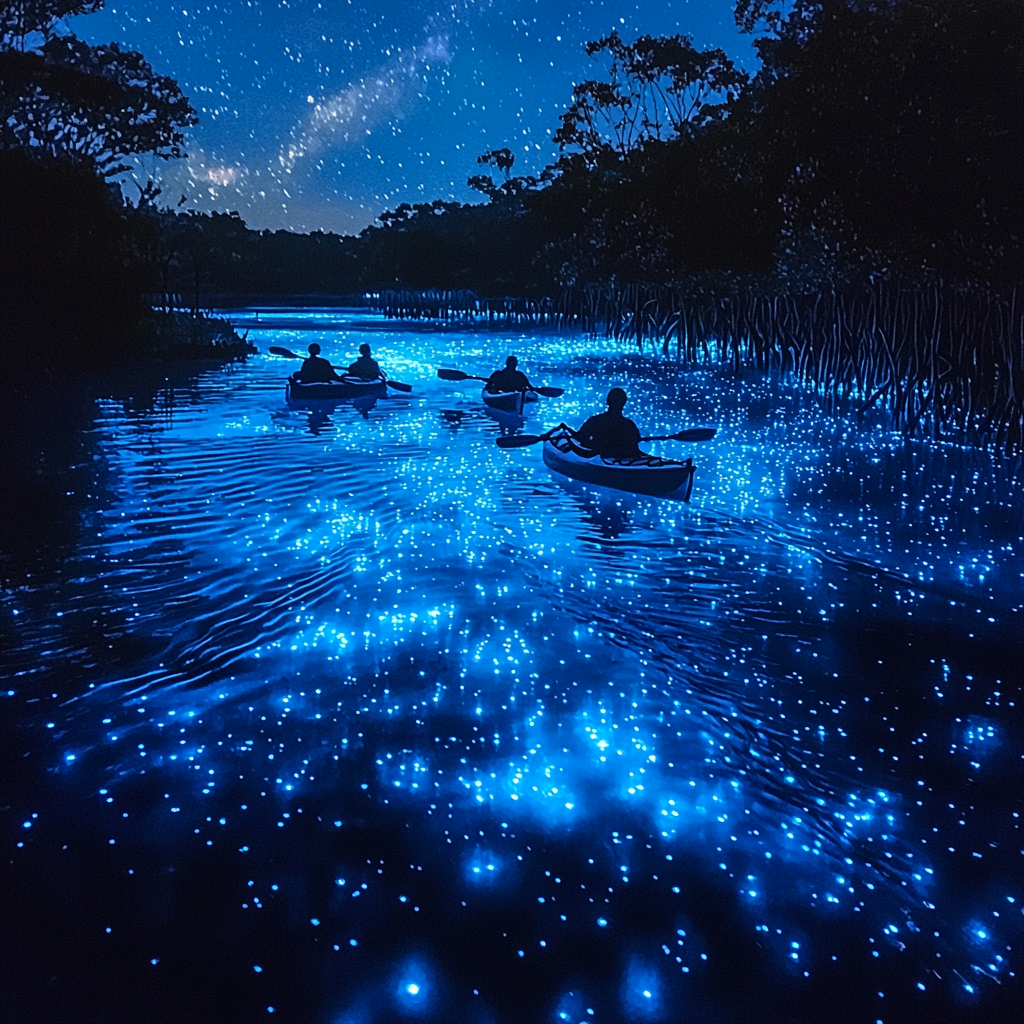 Bioluminescent Mosquito Bay Number Painting