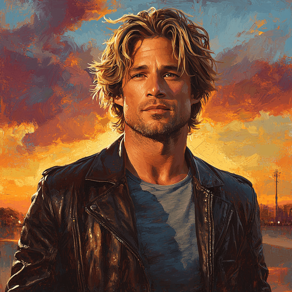 Brad Pitt: The Maverick Of The Silver Screen Paint By Numbers Art