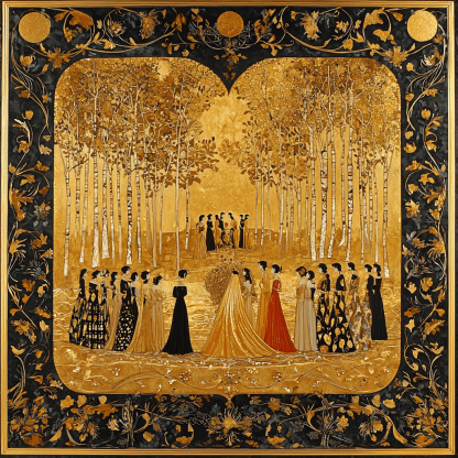 Gustav Klimt Inspired Gilded Elegance - DIY Painting By Numbers Kit