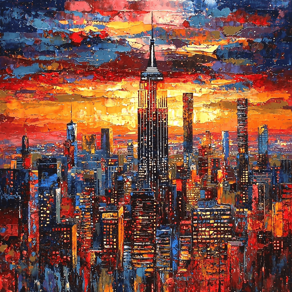 Contemporary Artist Inspired The Urban Experience Paint By Color