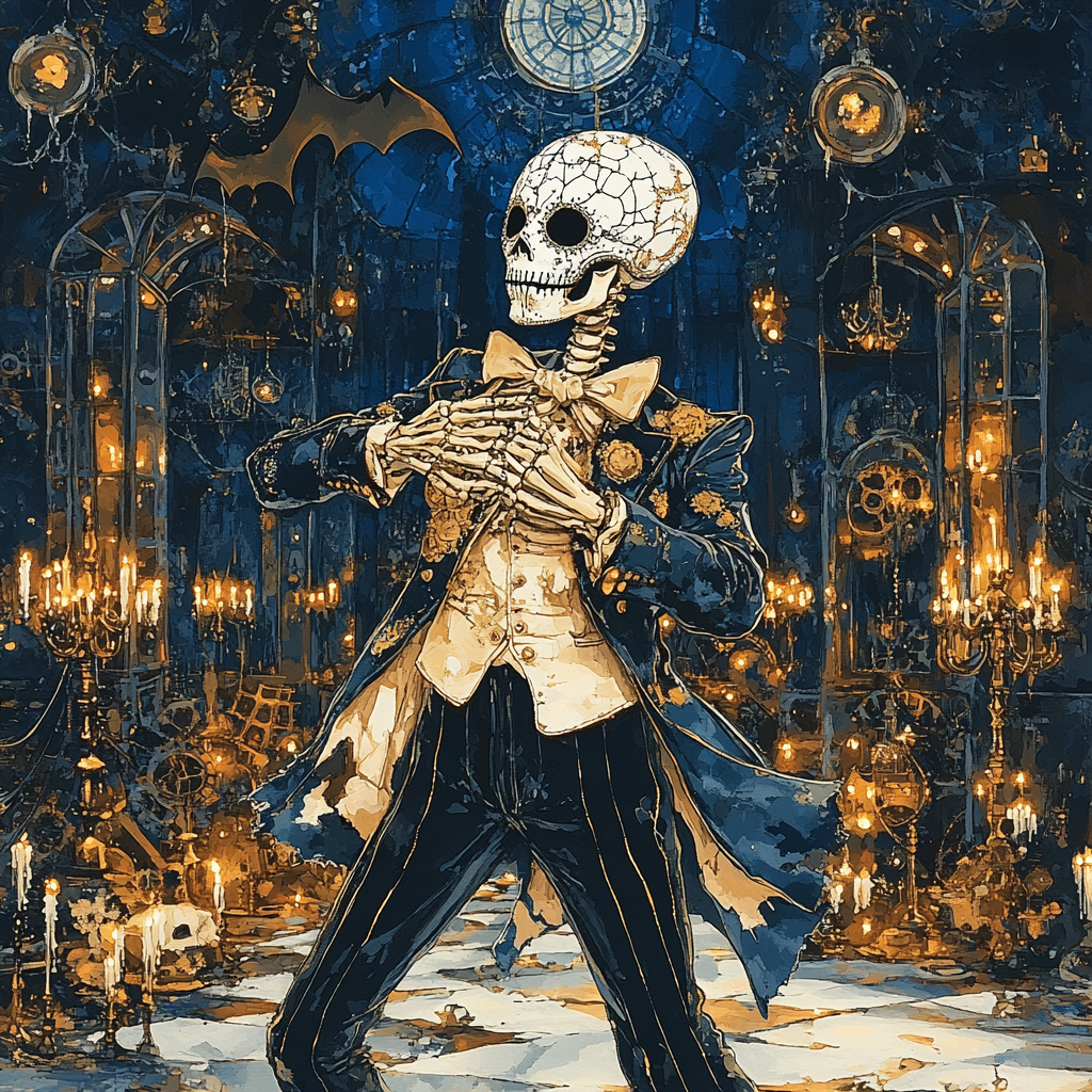 Clockwork Skeleton Masquerade painting number kit