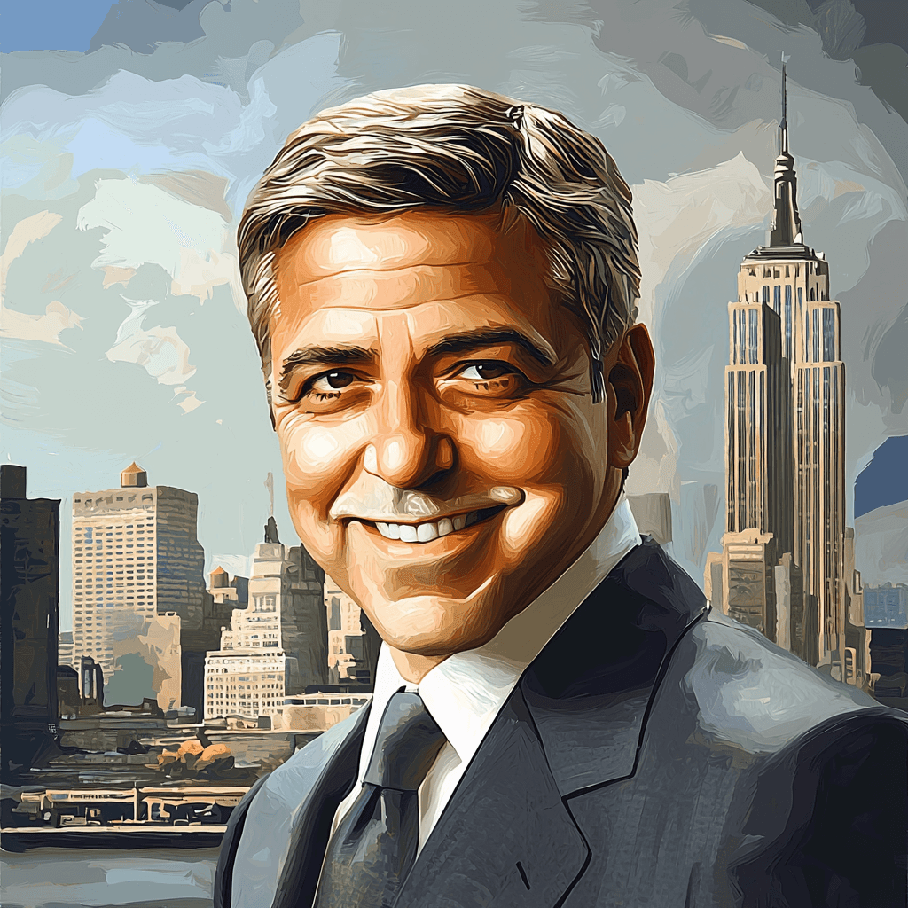 George Clooney: Classic Charisma Unbound Paint By Color