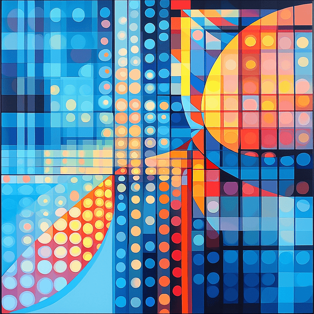 Victor Vasarely Inspired Playful Dance Of Geometry Numbered Painting Kits