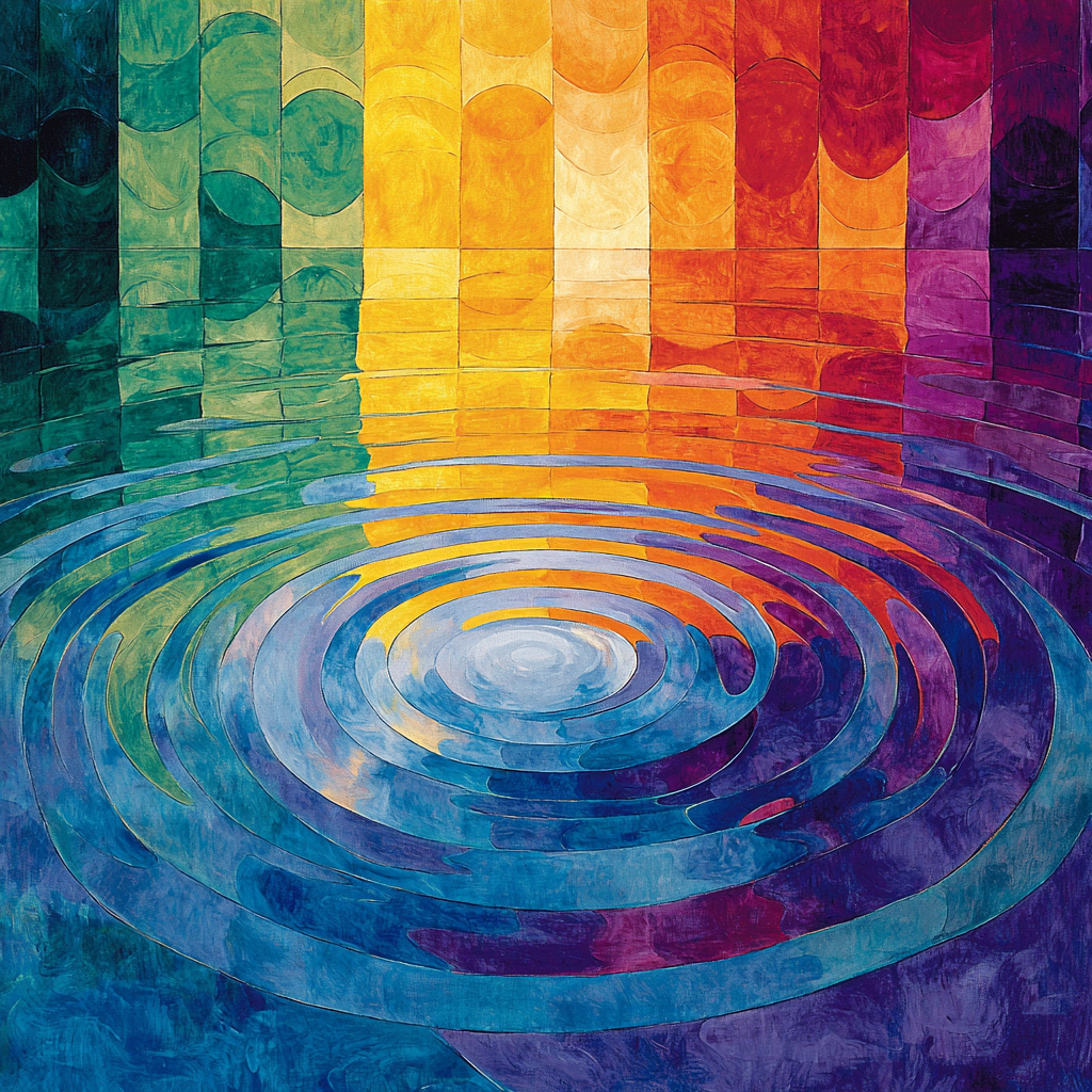 Gustav Klimt Inspired Rippling Waves Paint By Numbers