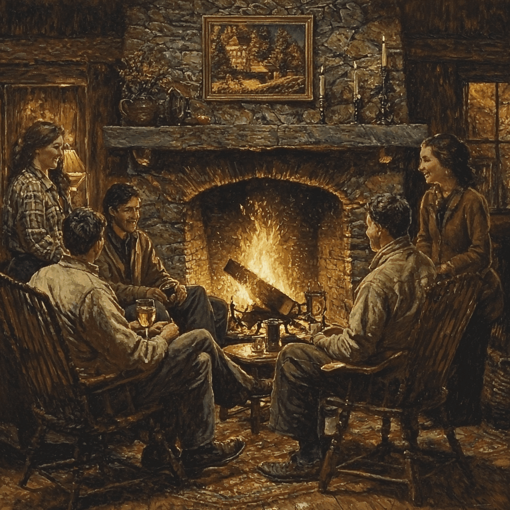 Norman Rockwell Inspired Fireside Chats Numbered Painting Kits