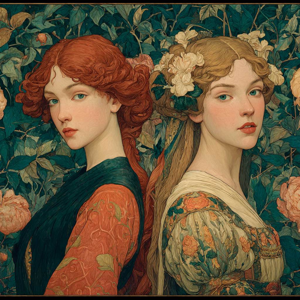 John Everett Millais Inspired Woodland Nymph paint by color