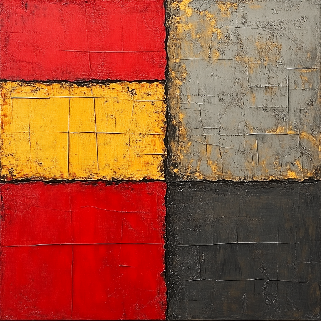 Jean-Paul Riopelle Inspired Fiery Tectonic Field paint by number