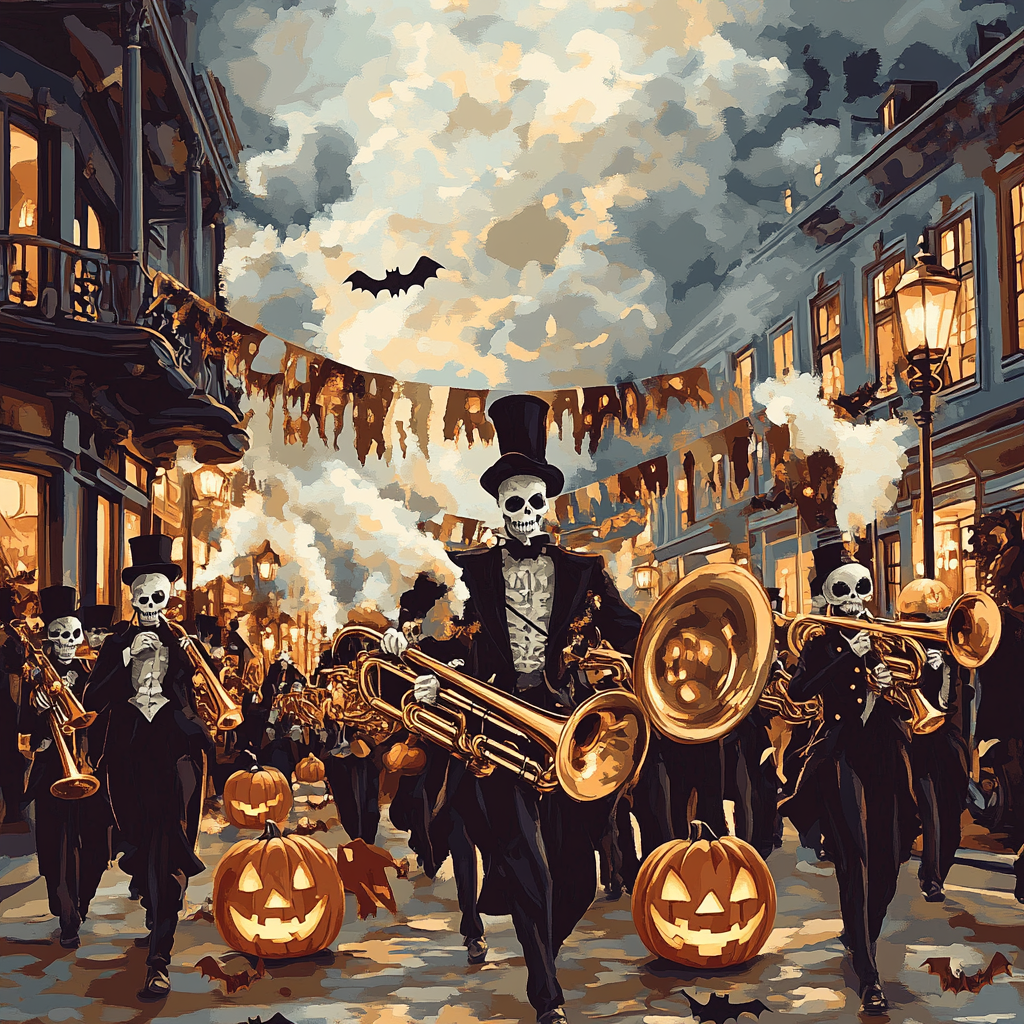 Ghoul Street Parade Haunted Paint by numbers kits