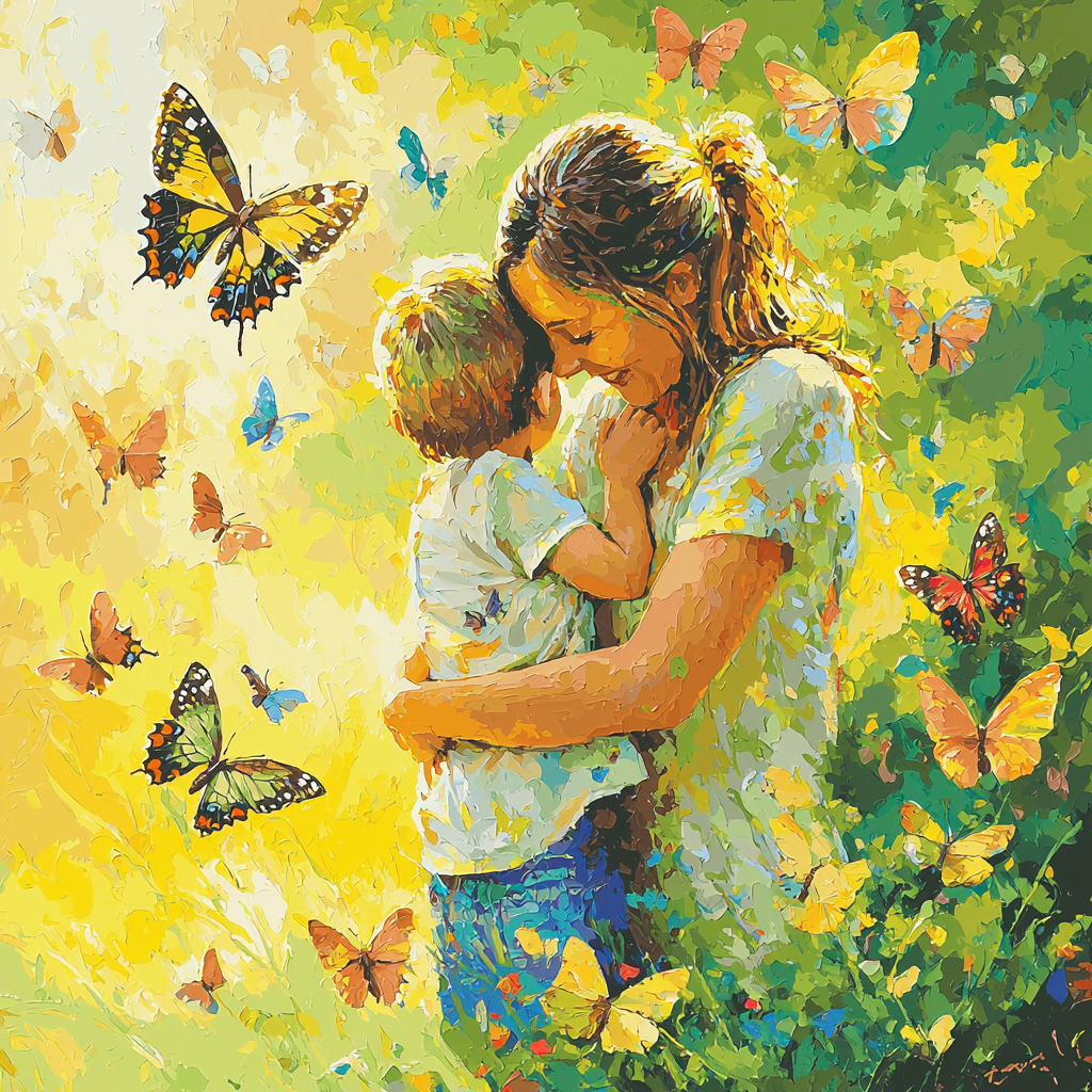 The Embrace Of Love Number Painting