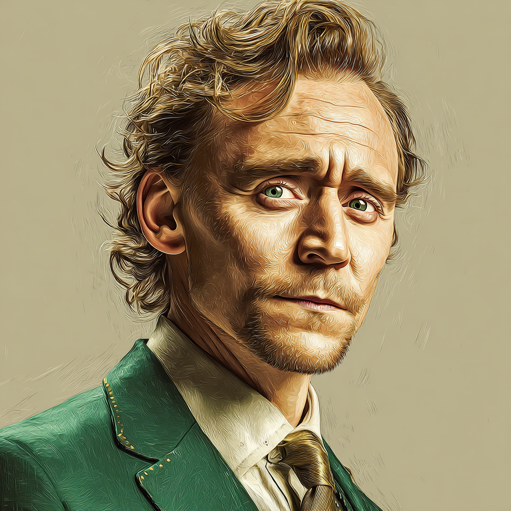 Tom Hiddleston Embracing The Mischief Of Loki Numbered painting kits