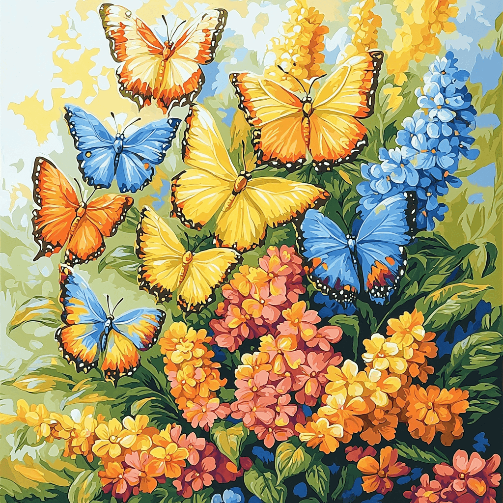 Albrecht Dürer Inspired Ethereal Butterflies Numbered Painting Kits