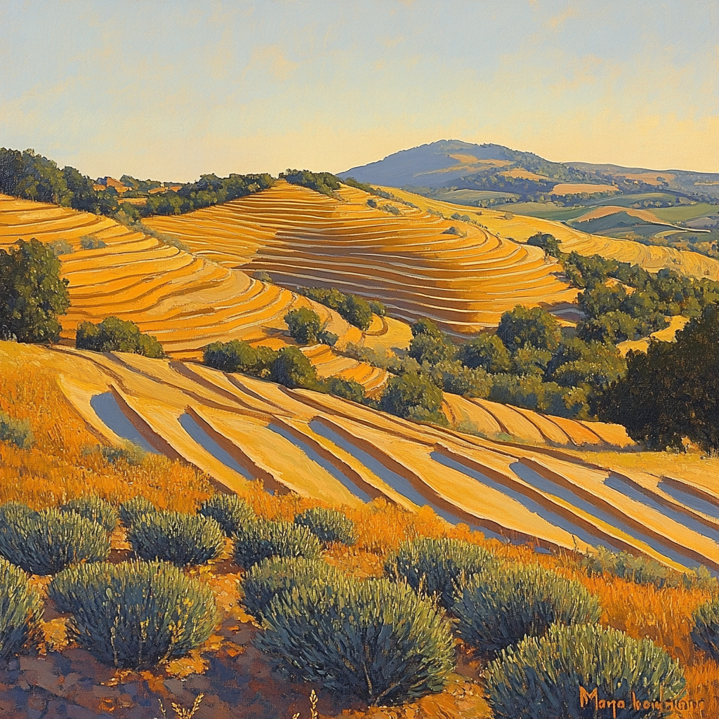 Paul Cézanne Inspired Golden Terrace painting number kit