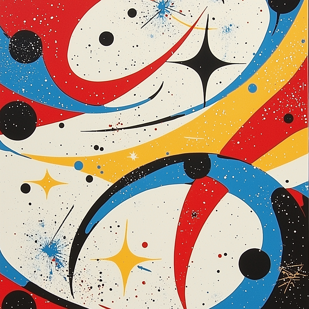 Joan Miró Inspired Cosmic Color Symphony Painting By Numbers Kit