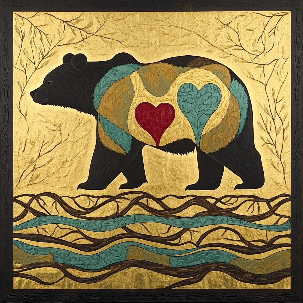 Norval Morrisseau Inspired Forest Bear Of Rooted Strength DIY paint by numbers