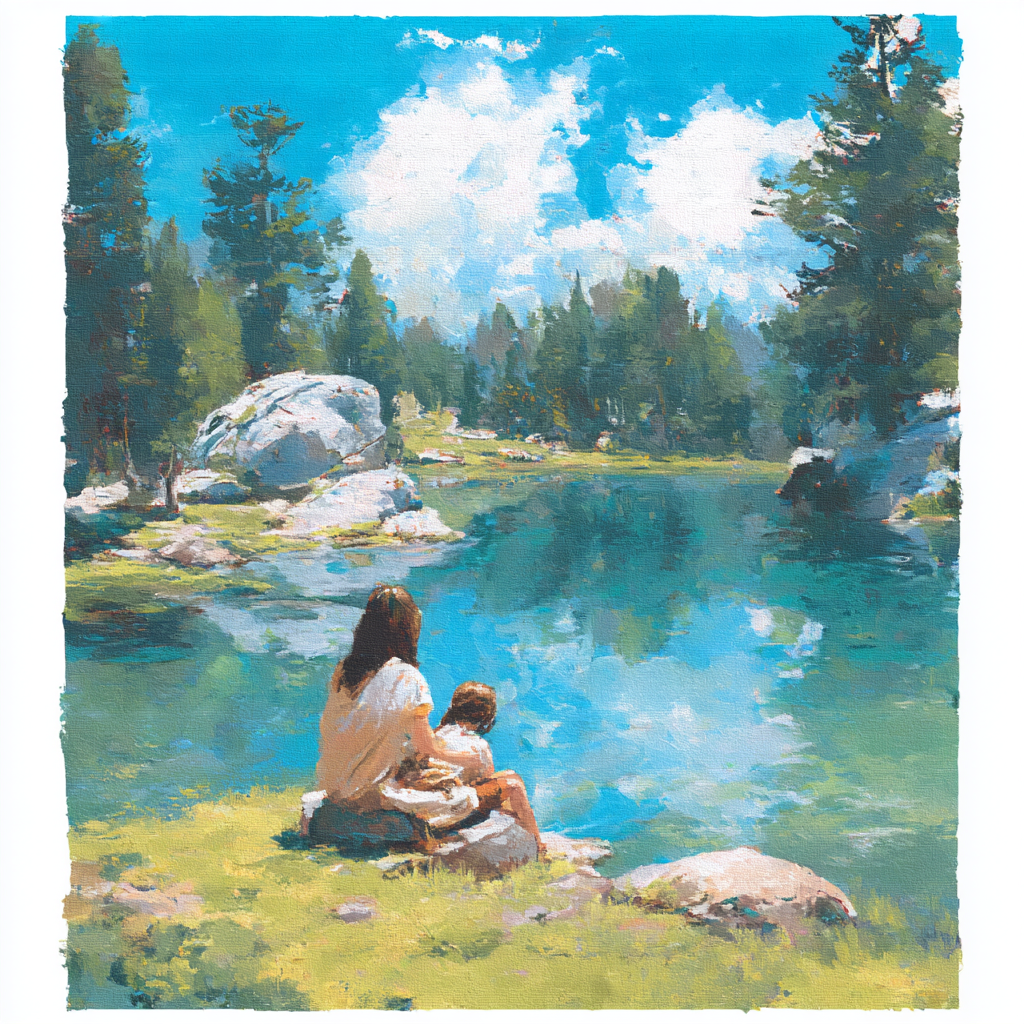 Reflections Of Nurturing Love Paint By Numbers Art