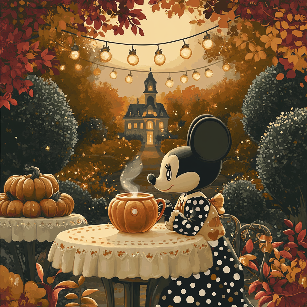 Pumpkin Tea With Minnie painting number kit