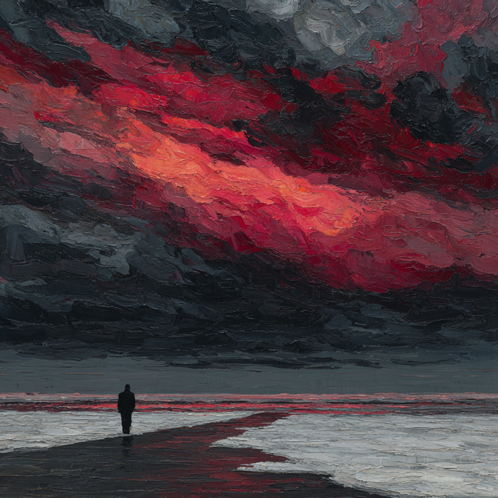 Edvard Munch Inspired Emotional Storm Numbered painting kits