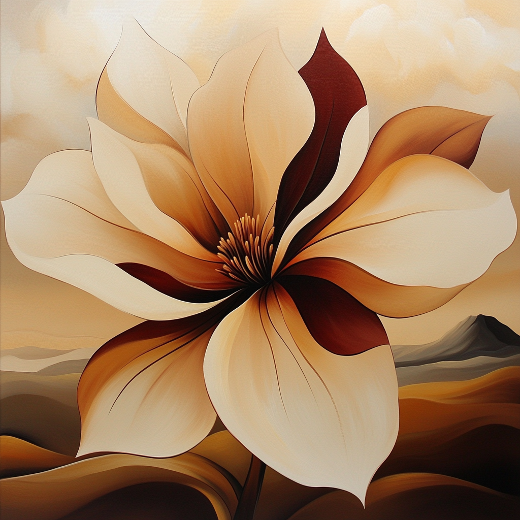 Georgia OKeeffe Inspired Desert Blooms Painting by numbers kit