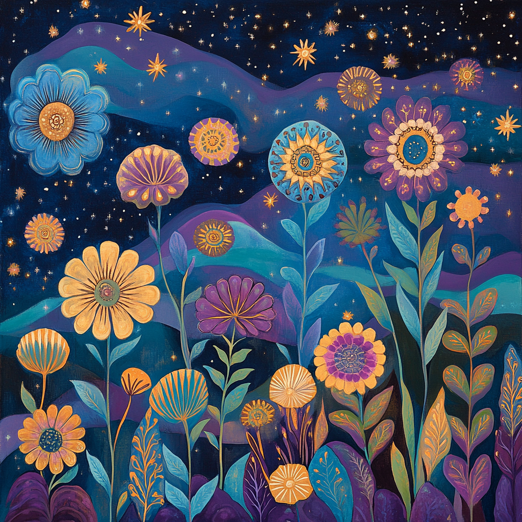 Paul Cézanne Inspired Cosmic Flora Paint by numbers kits