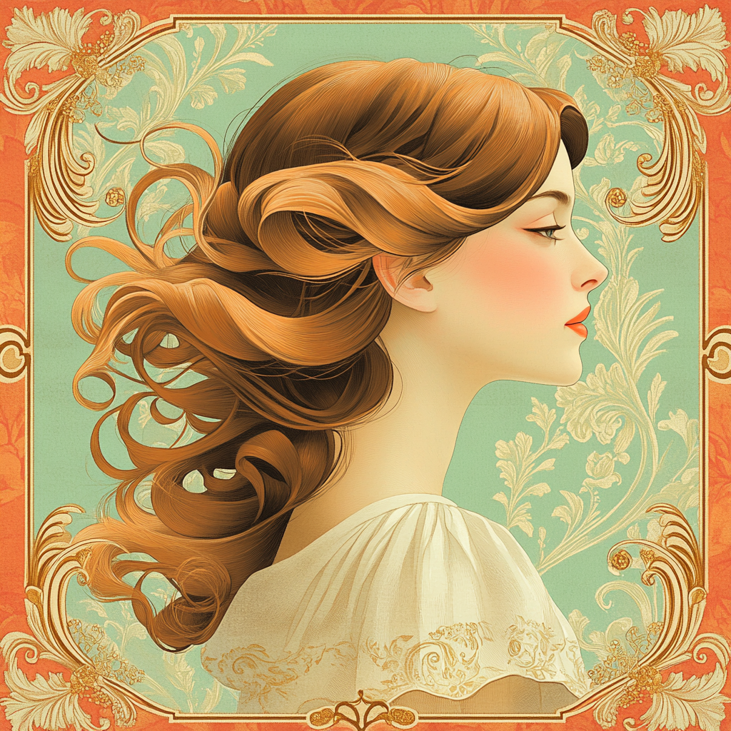 Alphonse Mucha Inspired Perfume Label DIY paint by numbers