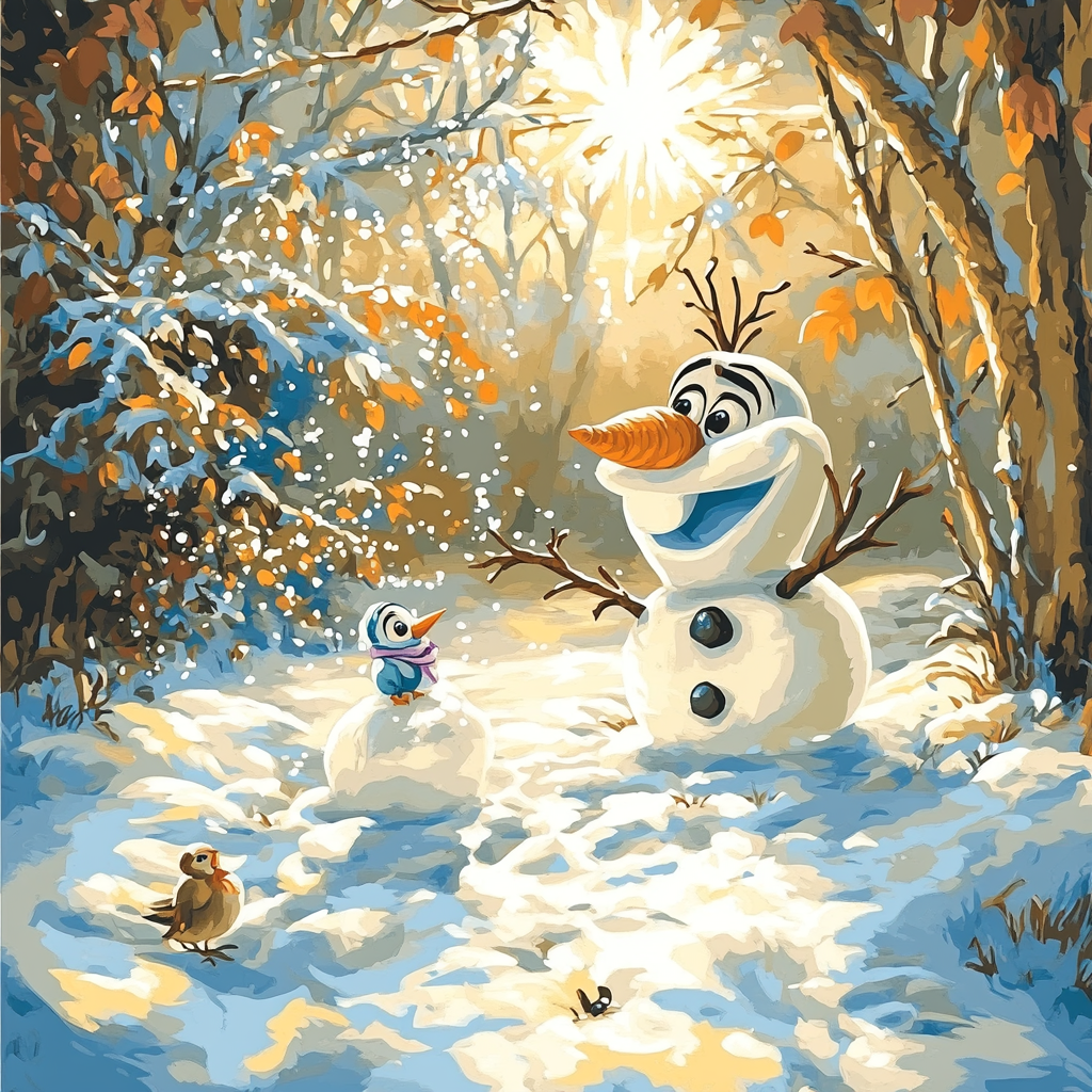 Olaf Sunny Snow Play painting number kit