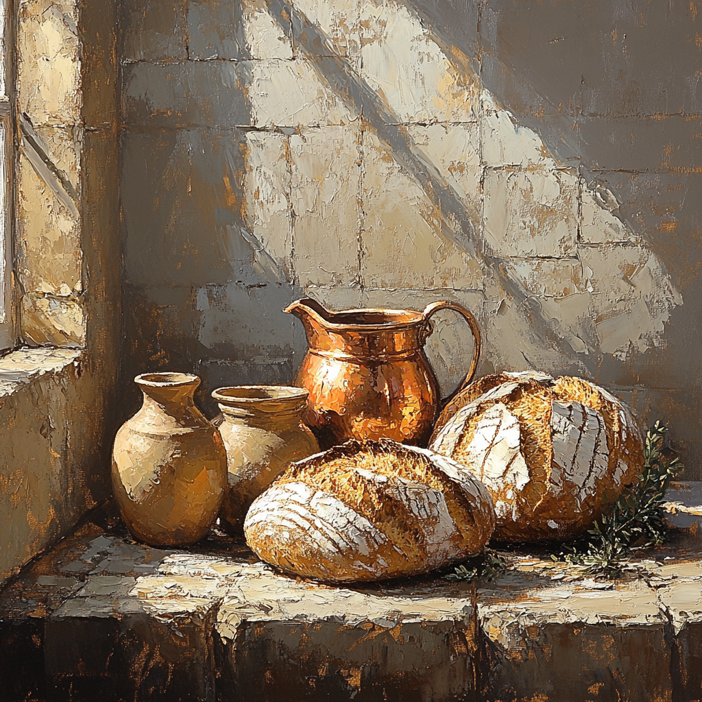 Diego Velázquez Inspired Bodegón With Earthenware Vessels paint by color