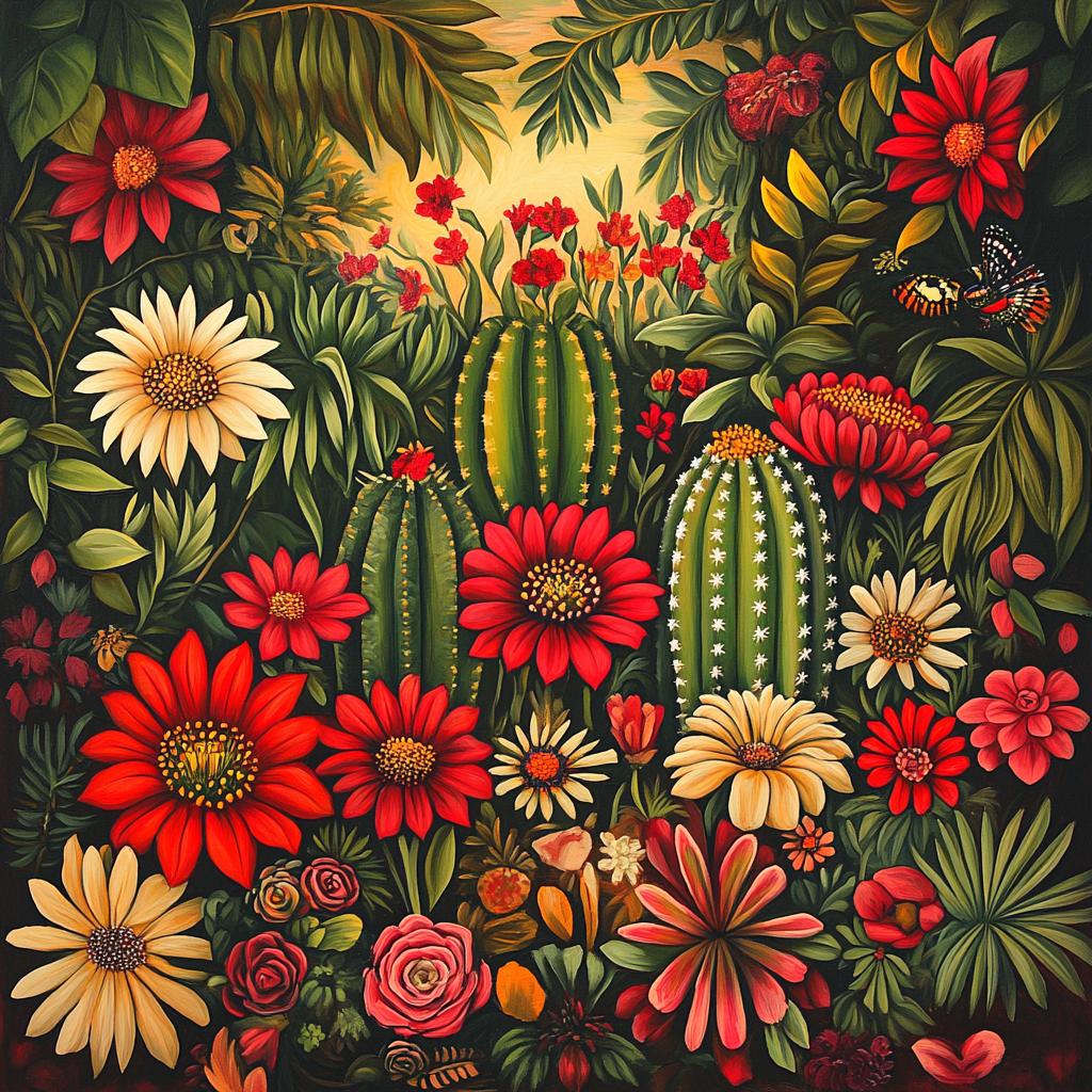 Frida Kahlo Inspired Resilience In Bloom Paint by numbers kits