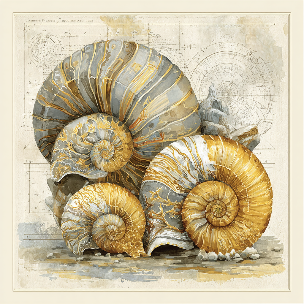 Leonardo Da Vinci Inspired Fossil Constellation Number painting