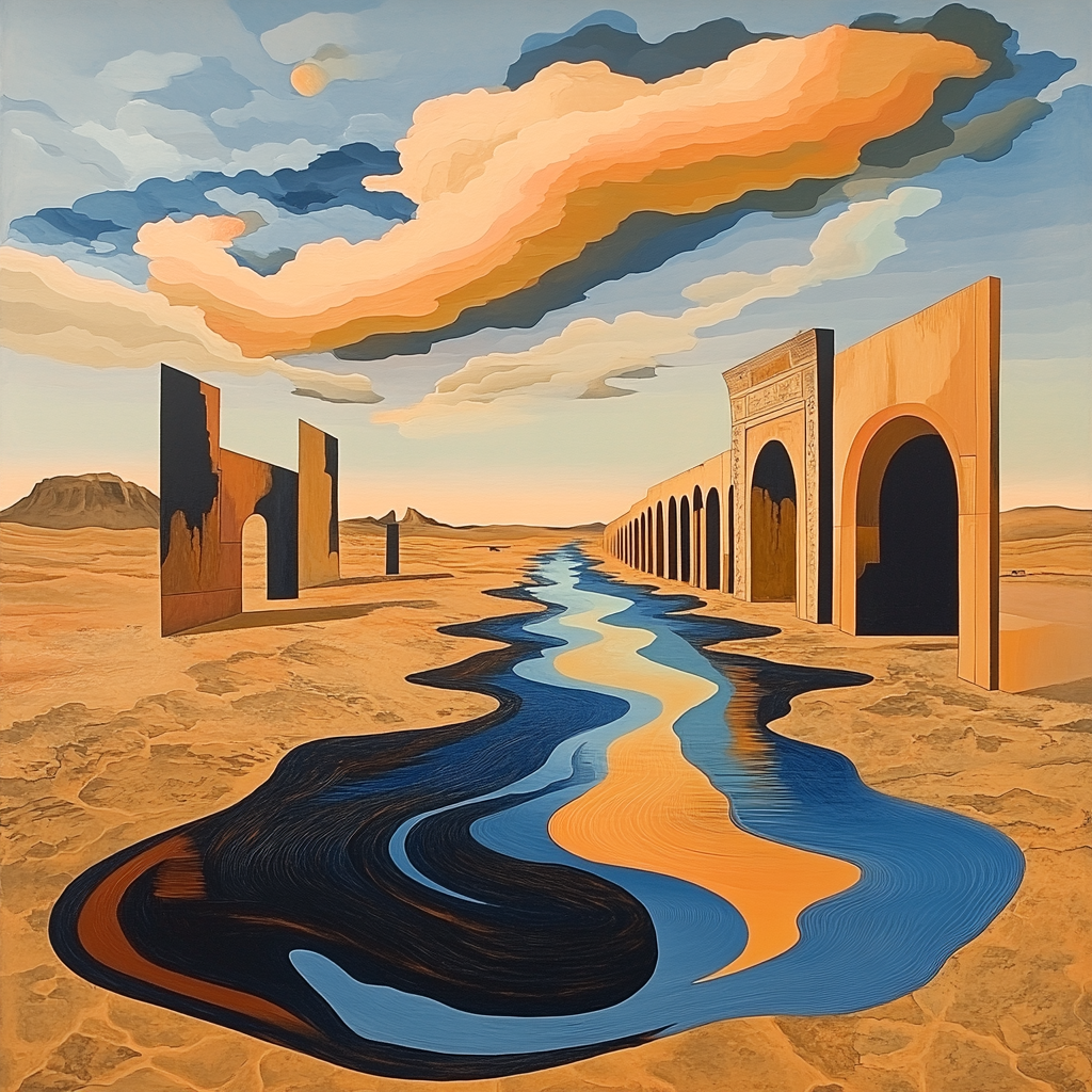 Salvador Dali Inspired Melting Sky paint by number